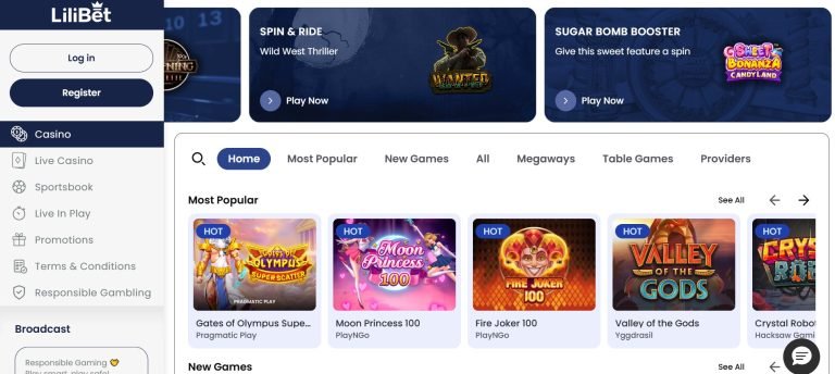 Lilibet Casino Erfahrung – Auszahlungsquote, beliebte Spiele & 100% Bonus