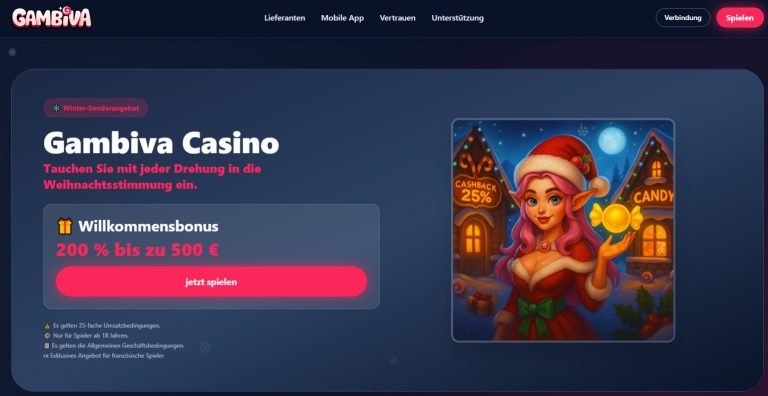 Gambiva Casino  | Offizielle Website 2026 – 200 % Bonus bis zu 500 €