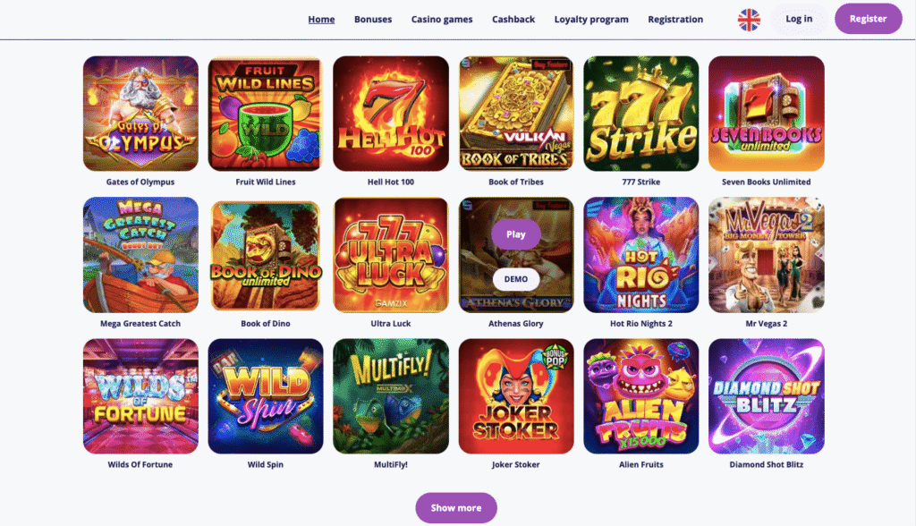 vulkan vegas games boni