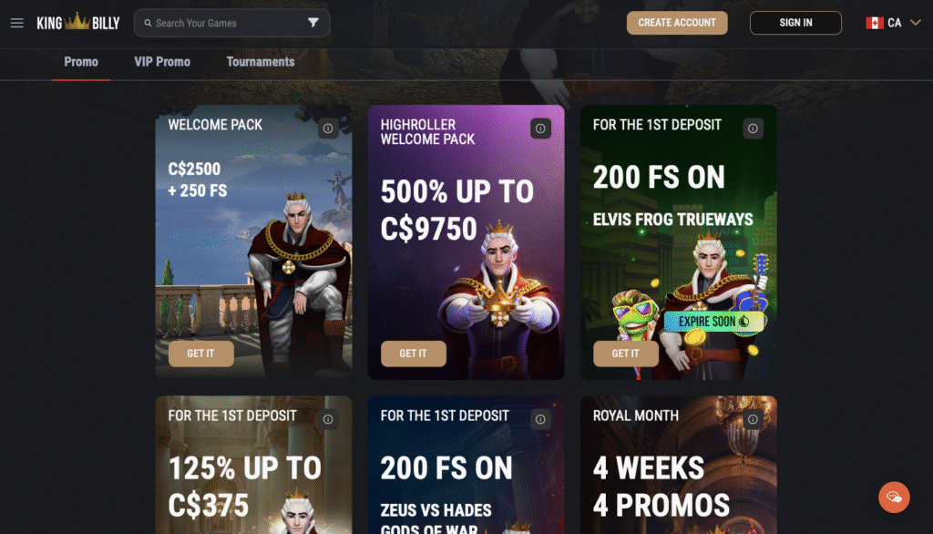 king billy casino bonus