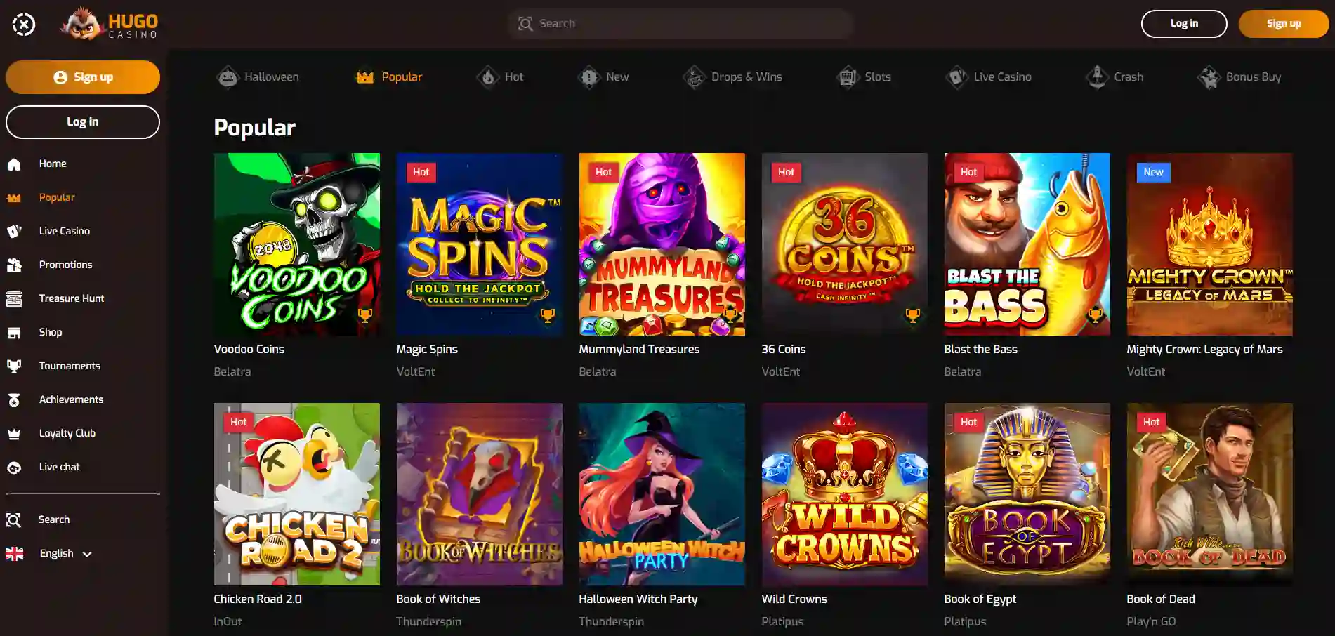 Hugo casino game