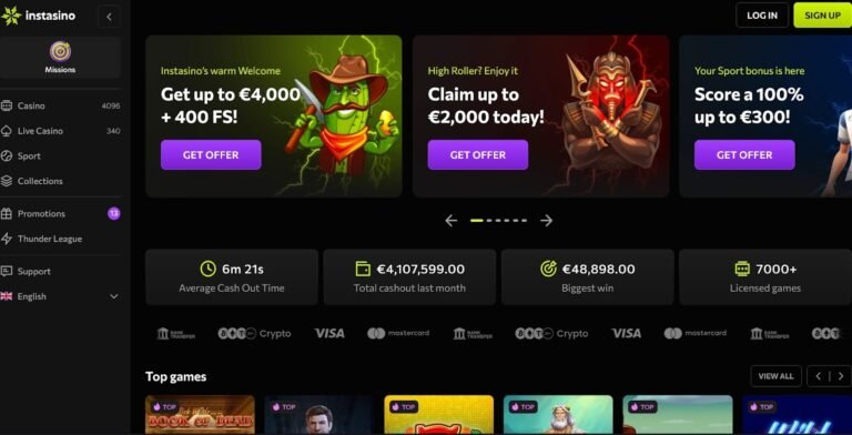 Instasino Erfahrungen 2026 – Bonus, Sicherheit und Bewertung