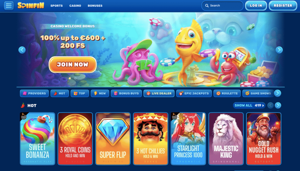 spinfin casino